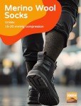 Merino Wool Compression Socks for Winter - 2 Pairs