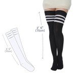 Extra Long Cotton Stripe Over-the-Knee Socks for Women