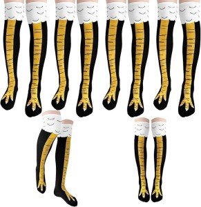 Funny Chicken Leg Socks - 4 Pair Set