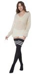 Extra Long Cotton Stripe Over-the-Knee Socks for Women