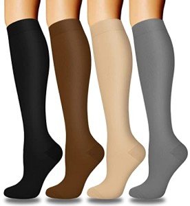 4 Pairs Knee High Compression Socks for Everyone
