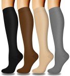 4 Pairs Knee High Compression Socks for Everyone