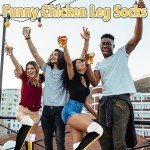 Funny Chicken Leg Socks - 4 Pair Set