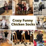 Funny Chicken Leg Socks - 4 Pair Set