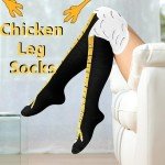 Funny Chicken Leg Socks - 4 Pair Set