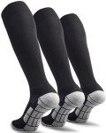 CWVLC Knee High Athletic Soccer Socks (3 Pairs)