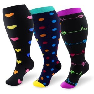 Plus Size Knee High Compression Socks for Women
