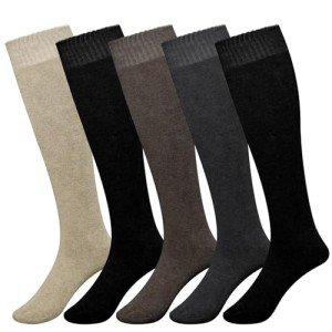 5 Pairs of Women's Warm Knee High Socks