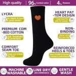 Inhees Women's Cotton Dress Crew Socks - 6 Pairs