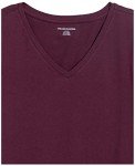 Amazon Essentials Women's 2-Pack Classic-Fit Short-Sleeve V-Neck T-Shirt, Burgundy/Navy, X-Large