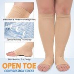 3 Pack Open Toe Compression Socks for Women