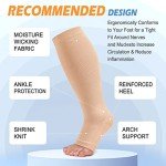 3 Pack Open Toe Compression Socks for Women