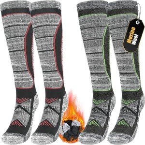 Merino Wool Ski Socks for Men and Women