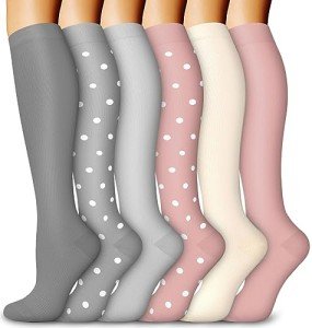 Aoliks 6 Pairs Compression Socks for Women & Men