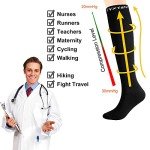 3 Pairs Knee High Compression Socks for Women