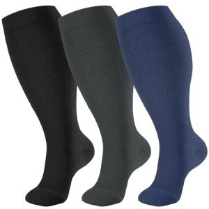 Plus Size Knee High Compression Socks for Running
