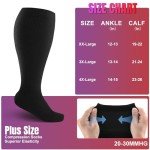 Plus Size Knee High Compression Socks for Running
