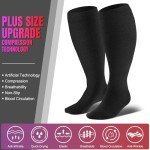Plus Size Knee High Compression Socks for Running