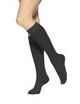 HUE Women's Black Soft Opaque Knee Highs - 3 Pack