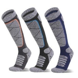Merino Wool Ski Socks – 3 Pairs, Knee High