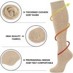 Warm Knee High Socks for Women - 5 Pairs