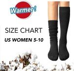 Warm Knee High Socks for Women - 5 Pairs