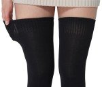 Womens Extra Long Stripe Thigh High Socks