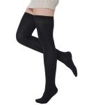 Womens Extra Long Stripe Thigh High Socks
