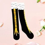Funny Chicken Leg Knee-High Socks for Women