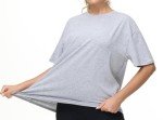 THE GYM PEOPLE Women's Casual Oversized T-Shirts Summer Crewneck Short Sleeve Workout Basic Tee Tops Heather Grey