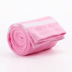 DRESHOW Extra Long Pink Striped Thigh High Socks