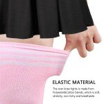 DRESHOW Extra Long Pink Striped Thigh High Socks