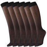 6 Pairs Women's Knee High Sheer Stockings
