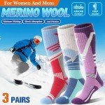 Cozy Merino Wool Ski Socks for Winter Fun