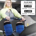 Plus Size Compression Socks for Wide Calves - Blue