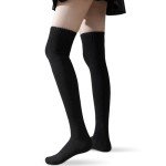 Cozy Thick Striped Over Knee High Socks