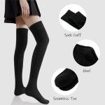 Cozy Thick Striped Over Knee High Socks