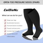 Plus Size Toeless Compression Socks for Women