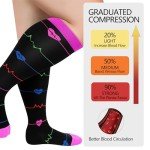 3 Pairs Plus Size Compression Socks for Women