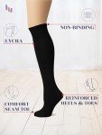 Cotton Knee High Socks for Girls - 4 Pairs