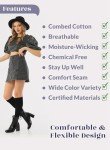 Cotton Knee High Socks for Girls - 4 Pairs