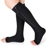 Zippered Open Toe Compression Socks for Women
