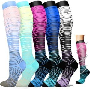 Knee High Graduated Compression Socks for Women