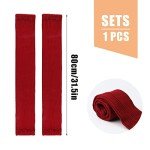 Dark Red Extra Long Thigh High Leg Warmers