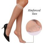 ZIHUA 6 Pairs Sheer Knee High Stockings