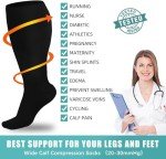 3 Pairs Plus Size Compression Knee High Socks