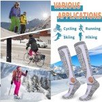 KOOOGEAR Women's Knee High Ski Socks, 2 Pack