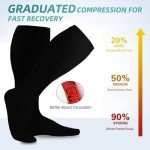 3 Pairs Plus Size Compression Knee High Socks