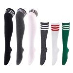 6 Pairs Over Knee Thigh Socks for Women