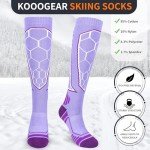 KOOOGEAR Knee High Thermal Ski Socks for Women